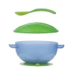 Wholesale silicone no spill unbreakable FDA standard plastic baby bowl with suction mat for kids