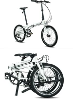 Bike Bicycle,Folding 8-Speed Chrome Molybdenum Steel Frame Easy Carry City Commuting Outdoor Sport