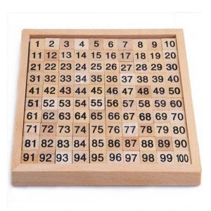 1-100 Digital Cognitive Learning Board Puzzle Baby Educational Math Toys for Children Wooden Mathematical Toy Kids