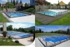10 years warranty aluminum frame metalframe pool with retractable roof