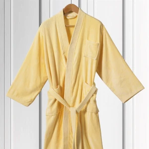 100% cotton high quality colored velour hotel bathrobe
