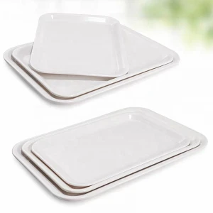100% melamine rectangular plastic kitchen restaurant hotel food breakfast dinner serving tray