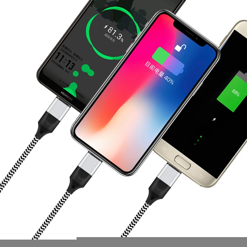 10%0FF 2021 Crazy Sell  3 In 1 Style Type-C Micro USB Mobile Phone Charger USB Data Cable For Android Phone For iPhone