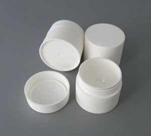 10g white plastic cream jar with white cap for cosmetic packaging