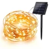 10M Outdoor Solar Powered Copper Wire LED String Light for Christmas Garden