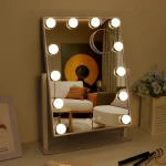 10x magnifying 360 degree rotation led makeup mirror 12 led hollywood makeup mirror vanity with light