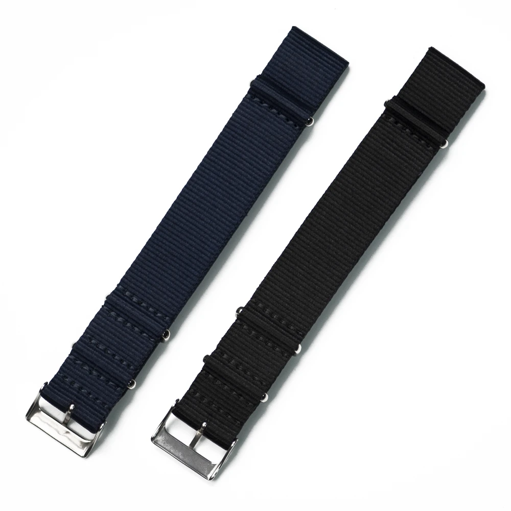 1.2mm Recycled Material Customize Color & Size Single Pass Nylon Nato Strap Watch Band