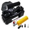 12V Portable car tires inflator digital Tire Inflator Auto Mini Air Compressor Tire Pump with double cylinder and LED light