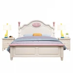 1.35x2m/ 1.5mx2m kids bed solid wood bed double kids bed wooden of kids bedroom furniture