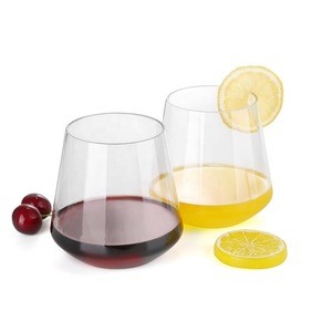 14oz Plastic Tritan Stemless Unbreakable Wine Glasses