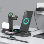 15W 6 in 1 Magnetic Wireless Charger Stand For iPhone 15 14 13 12 Pro Max Apple Watch Airpods Fast Charging Station