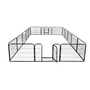 16 Panel  Metal Dog Cage  Pet Fence Exercise Playpen Kennel