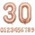 Import 16inch 32inch 40inch ballon Rose gold letter number foil mylar helium balloon fly number balloons from China