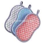 16x9x1cm double-sided  magic scrub bowl sponge household cleaner kitchen brush bowl artifact