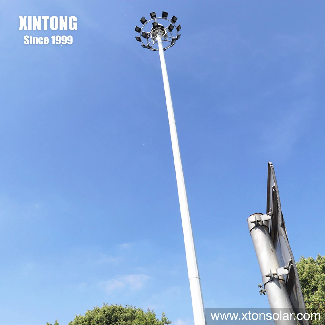 18 meter high mast lighting pole galvanized light pole