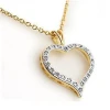 18k gold plated over brass 3.15 gram round shape 0.18ct. 24 pcs diamond Designer Necklace for Women