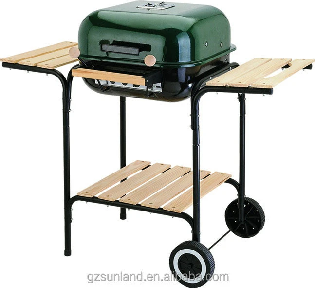 18&#x27;&#x27; /22&#x27;&#x27; party/garden rectangle rotating bbq cart/trolley grill