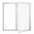 Import 2-Door Satin Aluminum Frame Enclosed Recycled Rubber Whiteboard Bulletin Board with glass doors from China