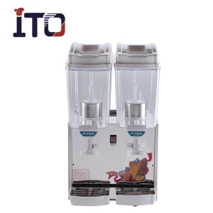 2 Tanks Cold Juice Dispenser Beverage/Large Capacity Drink Dispenser