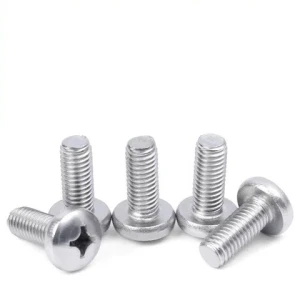 20 Pieces M5*40mm Small Cross Pan Head Machine Stainless Steel Phillips Pan Round Head Screws