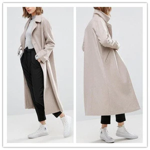 2016 Winter New style Duster Women Wool Coat in Wool With D-Ring Detail(WT102603)