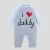 Import 2017 Cheap High Quality Baby Clothes 80% Cotton 20% Polyester Velour I Love Daddy and Mummy Design Winter Baby Romper from China
