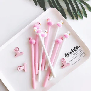 2019 Amazon New Trending Wholesale Product Design Cute Gel Pen Flamingo Pen