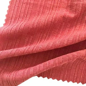 2019 Most Popular Polyester Rayon Stripe Rib Knit Spandex Fabric For Sweater