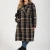 Import 2020 Factory Price New Arrival Woolen Jacket Wear Plaid Frosted Warm Long Women Winter Coat from China