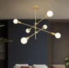 2020 high quality clear glass pendant lamp modern living room bar decoration glass chandelier(7100-6P)
