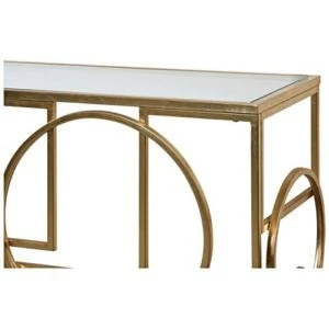 2020 hot sell hotel interior metal and glass Console Table