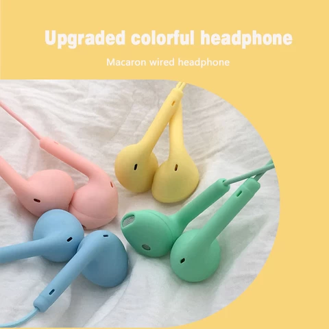 2020 Hot Sell Wired Headphones  Earphone Macaron Color U19 Headphone Over Ear Sound Music with 1.2m Earphone Cable