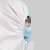 Import 2020 in stock white full-body non-woven fabric material ppe zipper personal safety disposable protecting clothing suit coverall from China