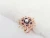 Import 2020 Korea women&#39;s scarf ring stainless steel Hot selling fashion shawl clip jewelry pink white gold flower circle ring tube from South Korea