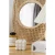 Import 2020 Minimalism Hand Weaving Willow Wicker Mirrors Vintage Style Rattan Cane Wall Hanging Decor Round Make up Mirrors from China