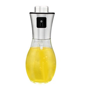 2020 New Arrival 200ml Oil Sprayer Olive Oil Vinegar Dispenser Glass Bottle For Cooking