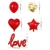 Import 2020 New arrivals RED Love Foil Balloons for 23 Pcs Valentines Day Propose Bachelorette Wedding Decoration Set Party Supplies from China