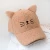 Import 2021 New Style Cat Ear Fake Wool Baseball Hats For Children High Quality Winter Spring Outdoor Peaked Caps from China