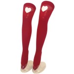 2022 high quality heart print party  silk stockings breathable sweat-absorbent valentines day overknee stockings