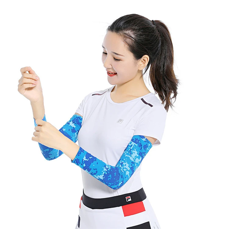 2022 Hot Sale Cooling Arms Sleeve Sport Customized Pattern Riding Sun Uva Uvb Protection Arm Covering Sleeves
