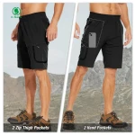 2024 High Quality Nylon Elastic Waist Mens Jogger Pants Multi-Color Summer Cargo Logo Pockets Wholesale Beach Blank Sweat
