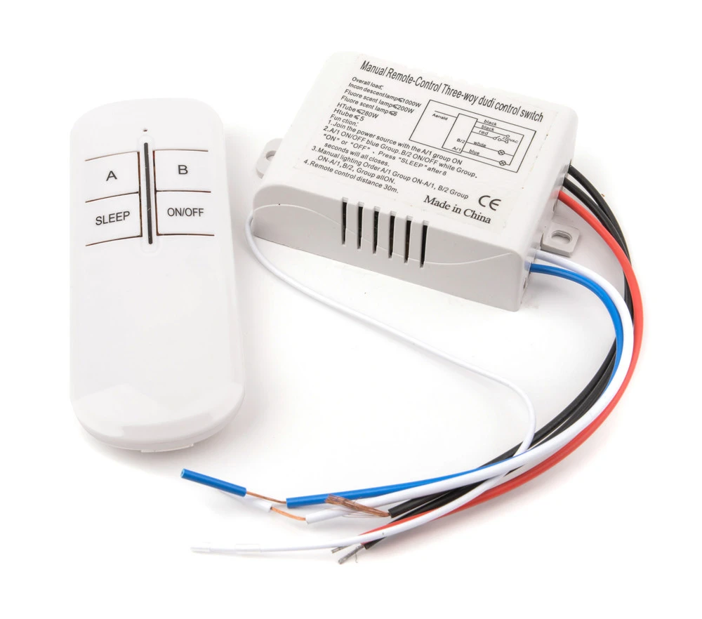 220V 3 Ways ON/OFF Wireless Remote Control Switch Digital Remote Control Switch for Lamp &amp; Light
