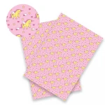 22cm*30cm Synthetic Leather Swan Mermaid Printed Faux Synthetic Leather Fabric Back to School DIY Knotbow Crafts Materials