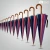Import 24 ribs rainbow umbrella high quality chromatic wooden  straight umbrella from China