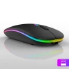 2.4G Optical LED Thin Slim Mouse Computer Wireless Rechargeable Mouse USB Mice For Mac Laptop Windows