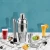 Import 25 oz Cocktail Shaker Set 17pcs Bartender Kit with Stand Stainless Steel Bar Tool Set with Bamboo Stand from China