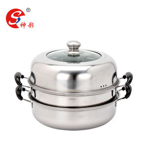 3 Layer Stainless Steel Couscous Steamer Pot Baby Food Steamer