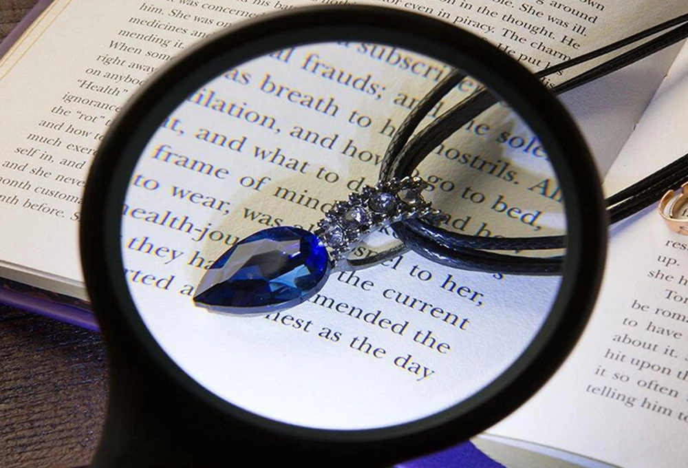 3 LED Light Handheld Magnifier Reading Map Newspaper Magnifying Glass Jewelry Loupe