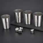 304 Stainless Steel 10oz Beer Glass Single-Layer Water Glass Restaurant Use Drop Proof Unisex Direct Drinking Cold Drink Glass