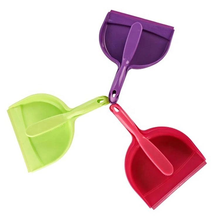 31*22 CM Household Multi Color Widely Used Short Handle Plastic Mini Soft Broom Dustpan and Sweeping Brush
